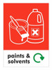 Large A4 Wheelie Bin Sticker - Paints & Solvents