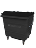 Black Metal Wheelie Bin - 1100 Litre - ST1100METBLA