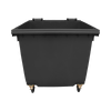 Black Wheelie Bin - 1100 Litre - Front View Lid Open
