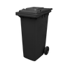 Black Wheelie Bin - 180 Litre - WB180BLA