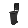 Black Wheelie Bin - 180 Litre