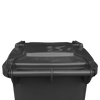Black Wheelie Bin - 80 Litre Back View Lid Closed