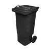 Black Wheelie Bin - 80 Litre - WB80BLA Offset Fiew Front