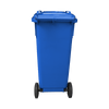 WB140BLU - Blue Wheelie Bin - 140 Ltr Back Closed View