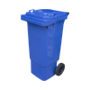 Blue Wheelie Bin - 80 Litre Offset View Front - WB80BLU