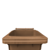 WB140BRN - Brown Wheelie Bin - 140 Ltr Top Open View Front
