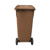 WB140BRN - Brown Wheelie Bin - 140 Ltr Back Closed View