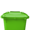 Lime Green Wheelie Bin - 240 Lid Closed Back