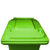 Lime Green Wheelie Bin - 240 Lid Closed Front
