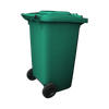 Moss Green Wheelie Bin - 240 Litre Offset View Back