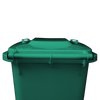 Moss Green Wheelie Bin - 240 Litre Back Lid Closed