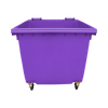 Purple Wheelie Bin - 1100 Litre - Front View Lid Open