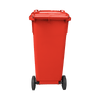 WB140RED - Red Wheelie Bin - 140 Ltr Back Closed View