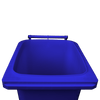 Sapphire Blue Wheelie Bin - 240 Litre Front Lid Open