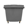 Grey Wheelie Bin - 1100 Litre - Front View
