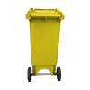 Yellow Wheelie Bin - 80 Litre Back