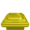 Yellow Wheelie Bin - 80 Litre Lid Closed