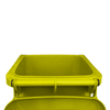 Yellow Wheelie Bin - 80 Litre Lid Open Back