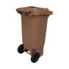 Brown Wheelie Bin - 80 Litre