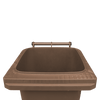 Brown Wheelie Bin - 80 Litre Lid Open