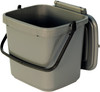 40851 - Kitchen Food Waste Caddy - 7 Ltr - Silver - Lid Open