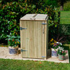 Shireburn Single Wheelie Bin Store - Situated on Wooden Decking in Garden