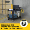Designed with two swivel and two fixed castors for effortless loading, unloading and enhanced stability