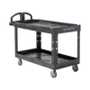 Rubbermaid FG454600BLA - BRUTE Heavy-Duty 2-Shelf Utility Cart - Large - Black