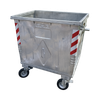 Metal Wheelie Bin with Side-Mounted Forklift Pockets - 1100 Ltr - No Lid - GBWB1100