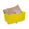 Yellow Mobile Truck with 625L Capacity Filled with Cardboard and Soft Plastic Waste