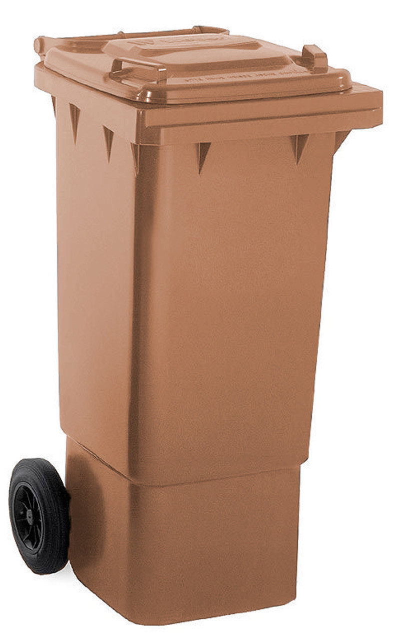 Brown 80 Litre Wheelie Bin