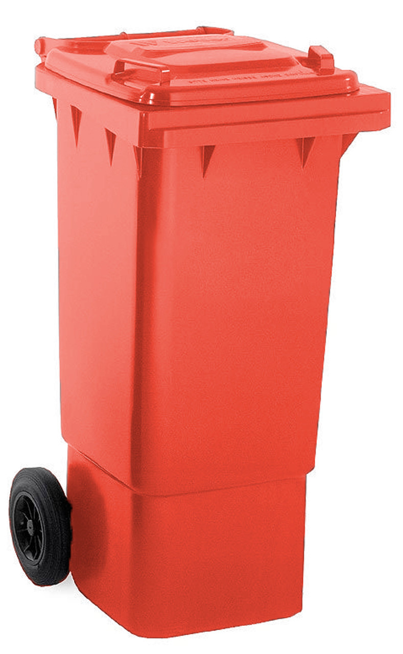 Red 80 Litre Wheelie Bin