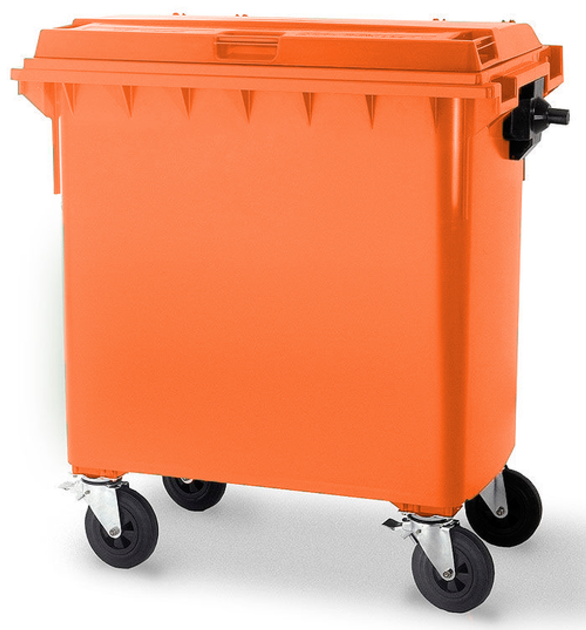 Orange 660 Litre Wheelie Bin 