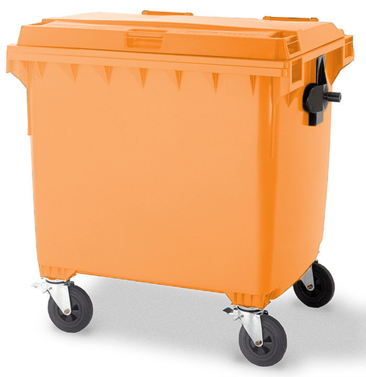 Orange 1100 Litre Wheelie Bin