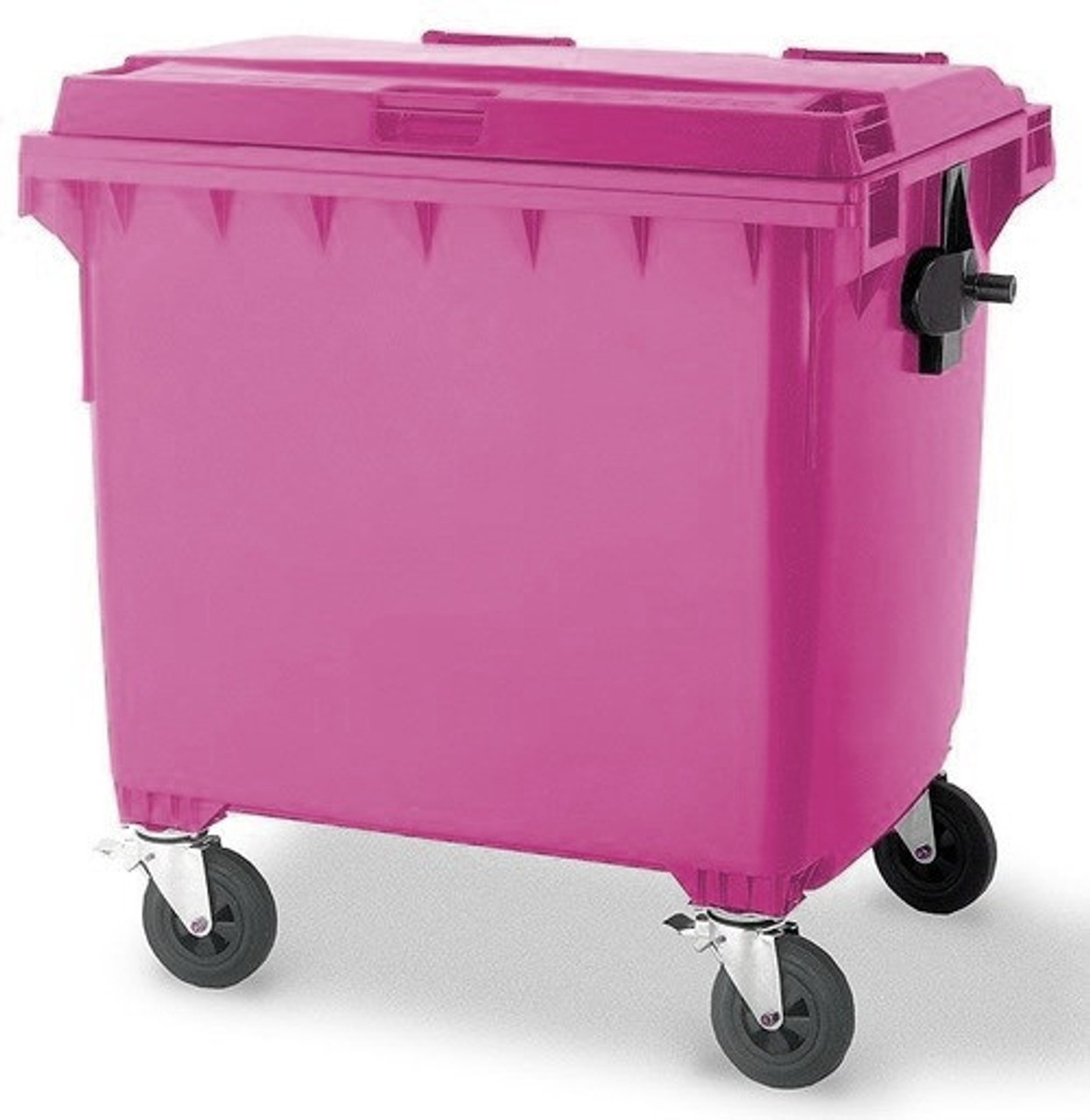 Pink 1100 Litre Wheelie Bin