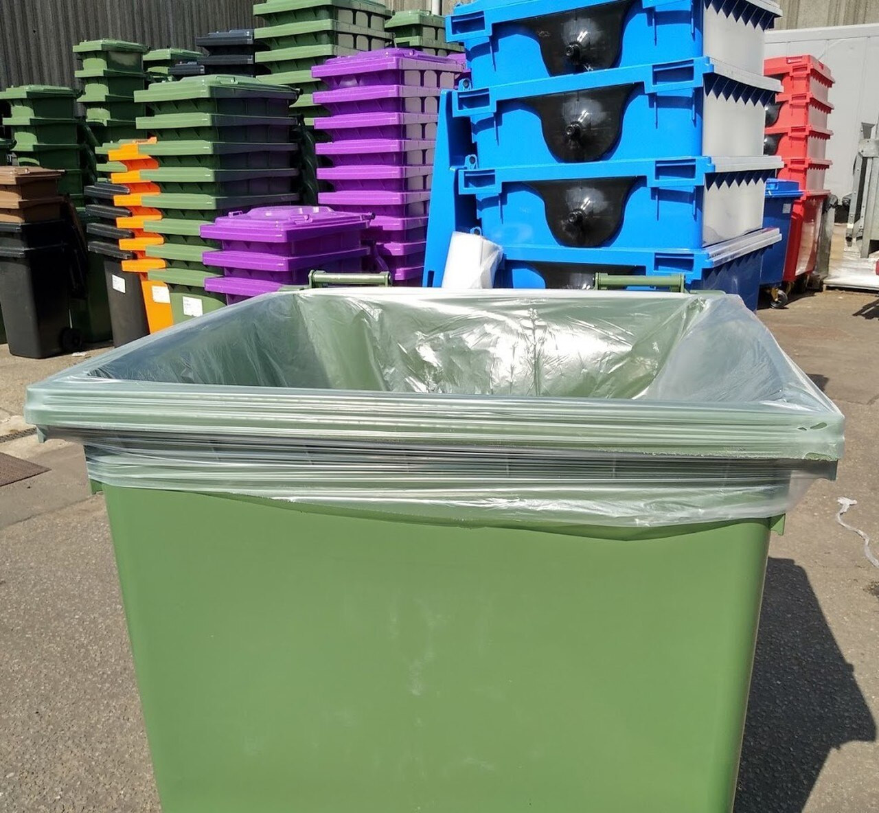 Wheelie Bin Liners 660/770L x 125 Clear Wheelie Bin Warehouse