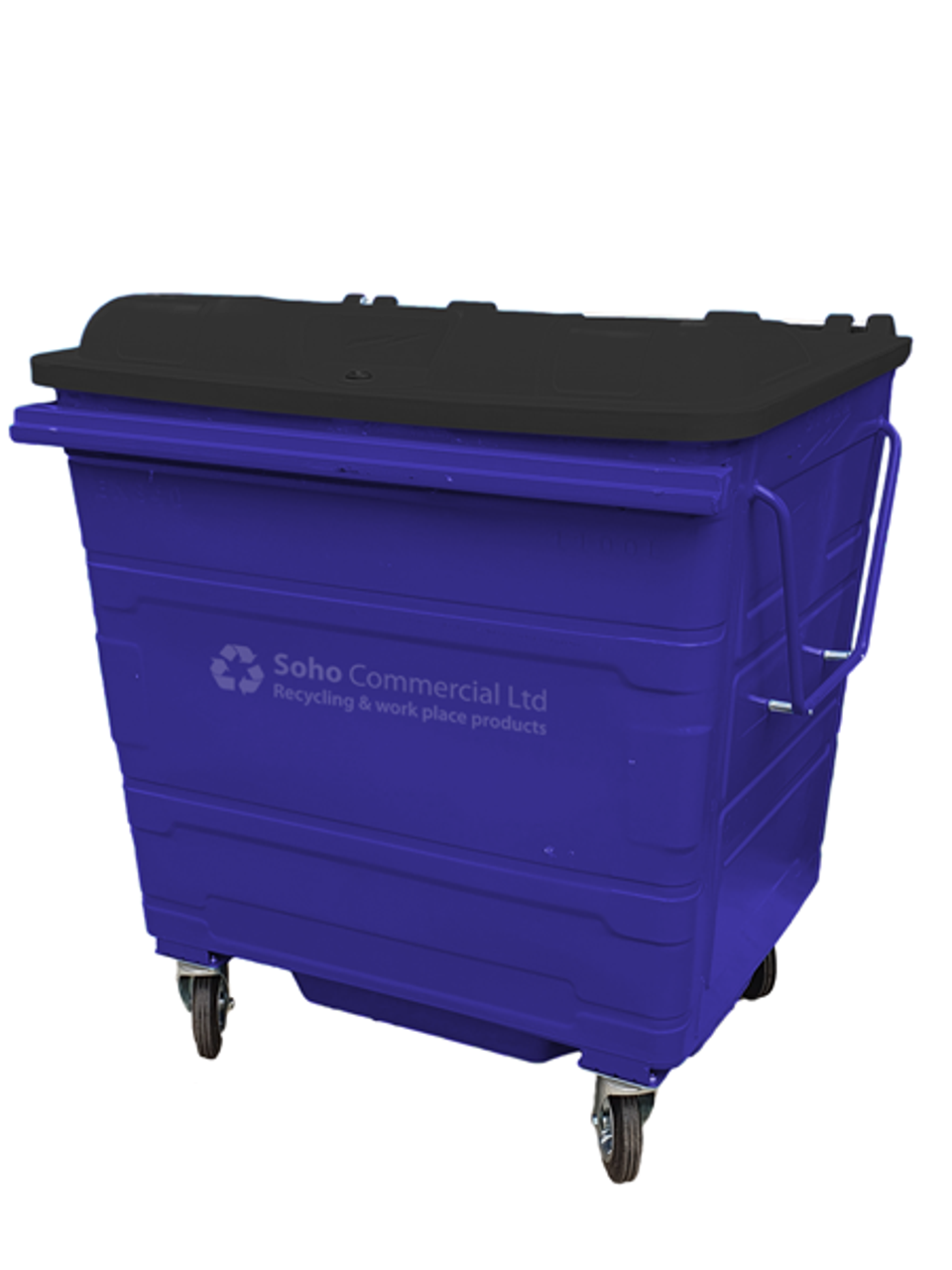 Dark Blue Metal Wheelie Bin - 1100 Litre - ST1100METDBLU