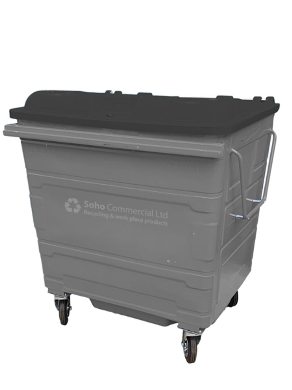 Grey Metal Wheelie Bin - 1100 Litre - ST1100METGRY