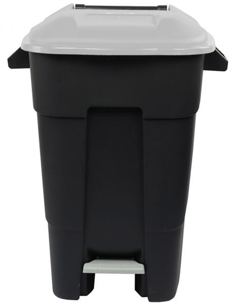 421006 - Wheeled Pedal Bin - 100 Ltr - Black/Grey - Front