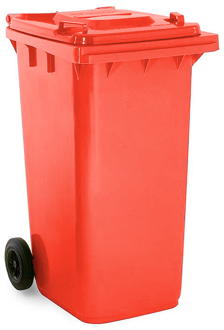 Red 240 Litre Wheelie Bin