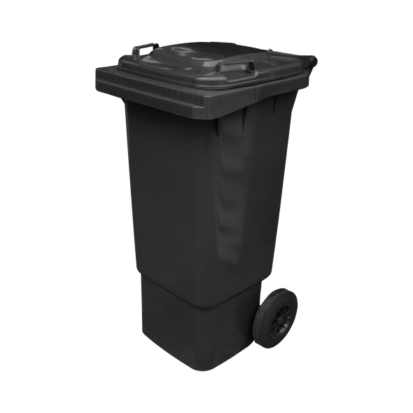 Black Wheelie Bin - 80 Litre - WB80BLA Offset Fiew Front