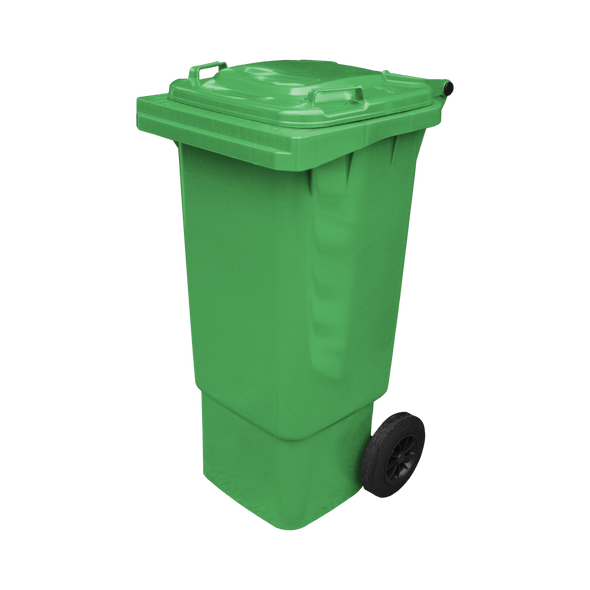 Green Wheelie Bin - 80 Litre - WB80GRN Offset View Front