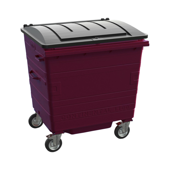 Purple Metal Wheelie Bin - 1100 Litre - TY1100METPUR