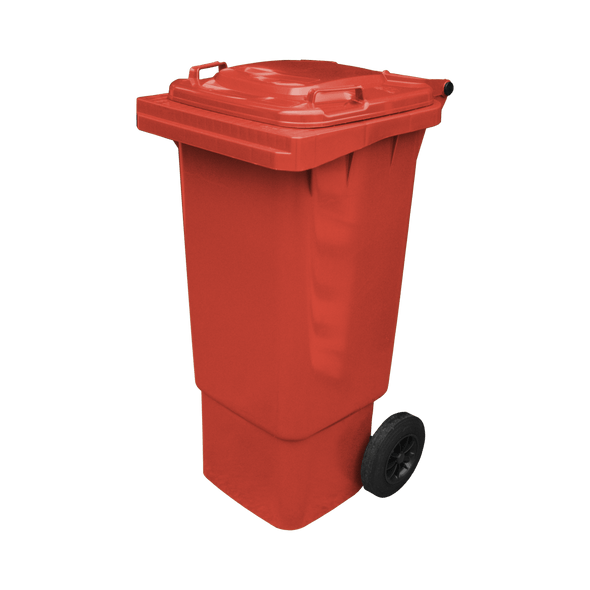 Red Wheelie Bin - 80 Litre - WB80RED Offset View Front