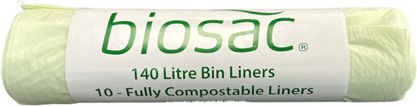 Biosac Compostable Bin Liner - 140 Ltr - Roll of 10 Biosac Compostable Bin Liner - 140 Ltr - Roll of 10