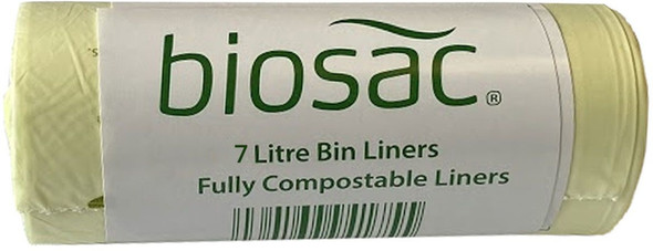 Biosac Compostable Bin & Caddy Liner - 7 Ltr - Roll of 52 Biosac Compostable Bin & Caddy Liner - 7 Ltr - Roll of 52