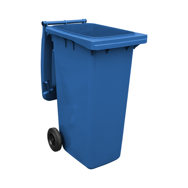 180 Litre Wheelie Bin - Front Offset Right Lid Open