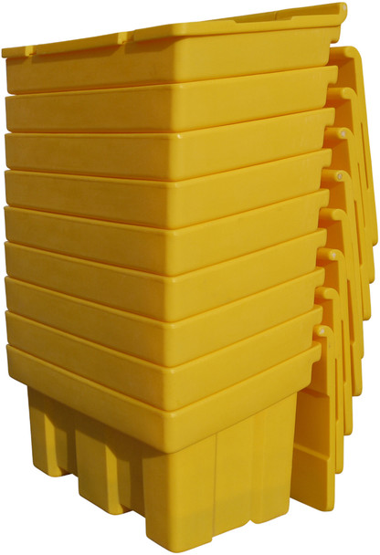 Grit Bin - 350 Ltr - Yellow - RW0006Y - Stacked