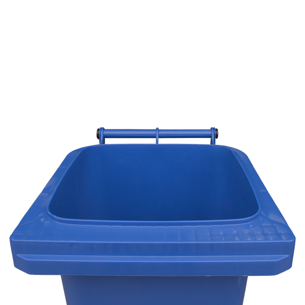 Blue Wheelie Bin - 80 Litre Front Lid Open