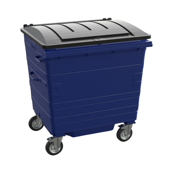 Dark Blue Metal Wheelie Bin - 1100 Litre - TY1100METDBLU
